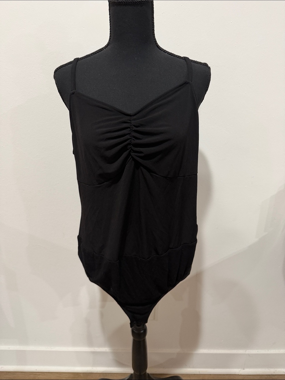 torrid Black Ruched Front Sleeveless Bodysuit
